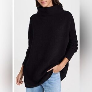 Free People Ottoman Black Slouchy Tunic Sweater